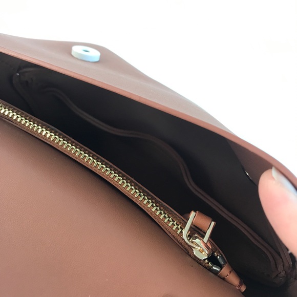 Smooth Leather Knotted Small Shoulder Bag Brown Tan - Picture 7 of 9